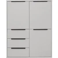FURNARO Highboard, in kreidegrau matt lack NB B/H/T: 98x128x45 cm