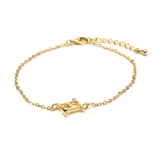 Luxenter Armband mit 18-karätiger Gelbgold-Oberfläche – Alphabet