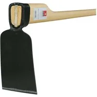 IDEALSPATEN Gartenhacke, 10 cm Arbeitsbreite, Rheinische Hacke Gr 175 x 75 x 110 Eschen-Stiel 1350 mm