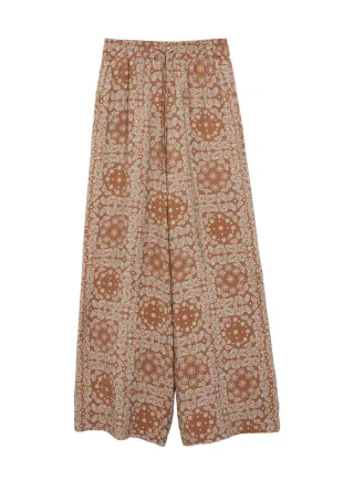 s.Oliver Red Label - Marlenehose mit Muster braun - Gr. - 36