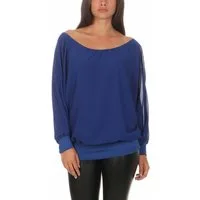 malito more than fashion Chiffonbluse malito Damen Chiffon langarm Bluse, Tunika mit weiten Ärmeln, Blusen mit Carmenausschnitt, Einheitsgröße