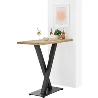Stolkom Sp.z.o.o. Bartisch Duke Eiche Massivholz geölt, Hochtisch BxHxT 120x104x60 cm, Gerade Kante, Eiche Massivholz geölt durchgehende Lamelle