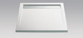 HSK Acryl Quadrat-Duschwanne super-flach 100 x 100 x 3,5 cm, mit integrierter Ablaufrinne 5525010EG