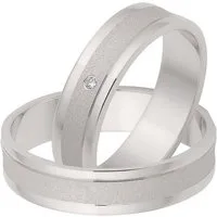 Firetti Trauring Schmuck Geschenk Hochzeit Ehering Trauring "LIEBE", Made in Germany - wahlweise mit oder ohne Zirkonia (synth)