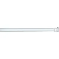 WENKO Klemmstange Extra stark, ausziehbar, Aluminium, Weiß, Breite 110 - 185 cm