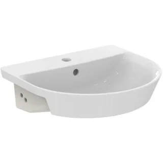 Ideal Standard Connect Air Halbeinbau-Waschtisch E035801 50x45cm, mit Hahnloch und Überlauf, weiß