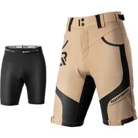 ROCKBROS Radlerhose Kurz Radlerhose Herren Fahrradhose mit Sitzpolster M-4XL (1-tlg) 4D Atmungsaktiv Schnelltrocknend Radhose MTB Hose Bike Shorts