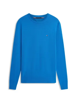 Tommy Hilfiger - Pullover mit Flag-Stickerei blau - Gr. - M