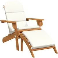 vidaXL Gartenstuhl Adirondack-Gartenstuhl mit Fußstütze Massivholz (1 St)