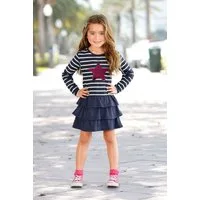 KIDSWORLD Jerseykleid für kleine Mädchen für Partys und besondere Anlässe, kniefreie Länge, modischer Stil