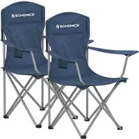 SONGMICS Campingstuhl, Klappstuhl, 2er Set, bis 150 kg belastbar