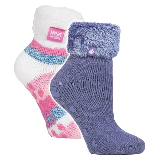2er-Pack Damen Soft Lounge Socken mit Anti-Rutsch-Beschichtung