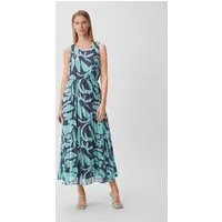 comma Maxikleid Kleid Chiffonkleid mit Plisseefalten