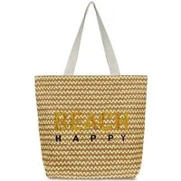 normani Strandtasche Große Strandtasche Meeru, XXL Schultertasche mit Reißverschluss und wasserdichten Innetasche