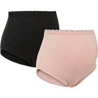 bonprix Umstandspanty (Packung, 2-St) hoch geschnitten, blickdicht, dehnbares Obermaterial