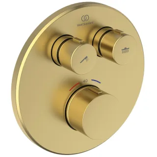 Ideal Standard Unterputz-Thermostat Ceratherm Navigo rund 2 Verbraucher, Brushed Gold, A8579A2 A8579A2