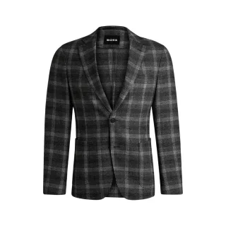 Boss - Blazer für Herren, Hals Kerbe (Schwarz)