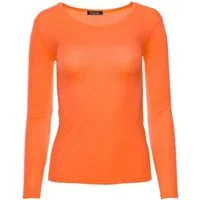 Muse Rundhalsshirt Basic Rundhals Langarmshirt Skinny Fit 1093-O