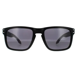 Oakley Rechteckige Herren Sonnenbrille Matt Schwarz Prizm Grau