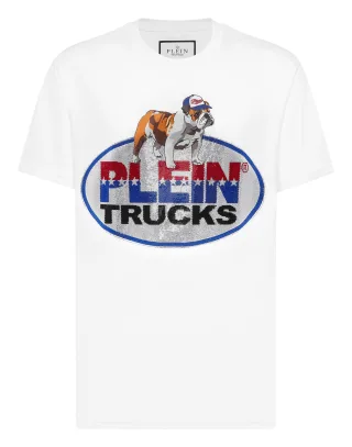 Round Neck T-Shirt Bulldog Crystal