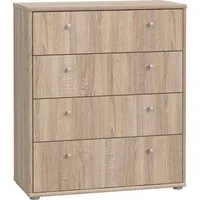 FORTE Kommode Tempra, Kommode, 4 Schubkästen, Höhe 85,5 cm, Breite 73,7 cm