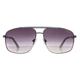 Guess Aviator Herren Glänzend Leicht Nickeltin Grau Gradient GO00063
