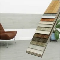 Hexim Vinylboden, Vinyldielen 0,97m² selbstklebend PVC Wandverkleidung Bodenbelag Holzoptik 91x15cm Paneele für Wand & Boden Holzdielen grau (7 Dielen Frosted Ash - 2602-3)