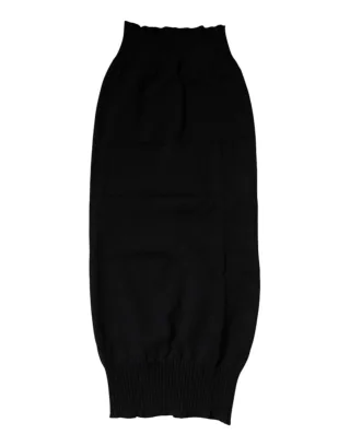 Schwarzer Cashmere Gestrickter Nackenwärmer Schal