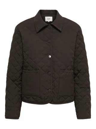 JDY - JDYPAULA L/S QUILTED BARN SHACKET WVN Chocolate Torte - Gr. - XL