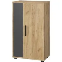 Vicco Kommode Berno, Goldkraft Eiche/Anthrazit, 50.1 x 87.3 cm mit 2 Fächern (1 St)