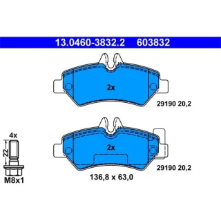 ATE Bremsbel?ge hinten VW Crafter 2,0 2,5 TDI