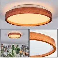 hofstein Deckenleuchte Deckenlampe aus Metall/Holz/Kunststoff in Dunkelbraun/Weiß, ohne Leuchtmittel, 3000 Kelvin, Leuchte im modernen Design, (29,5cm), 16 W, 1700 Lumen, 3000 Kelvin