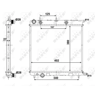 NRF Motork?hler gel?tet Citroen C2 C3 Peugeot 1007 207 207/207+ 50439