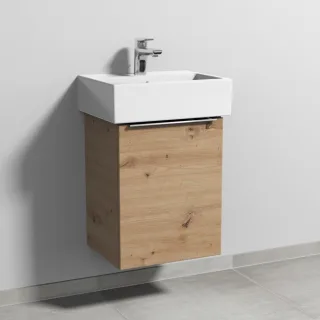 Sanipa 3way Waschtischunterbau zu Duravit Vero Air Waschtisch mit 1 Tür, Eiche Natural-Touch UM43085