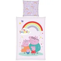 Peppa Pig Wendebettwäsche Peppa Pig, Renforcé, 2 teilig, mit fröhlichem Design