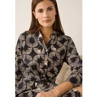 MORE&MORE Blusenkleid langes Hemdblusenkleid mit Print