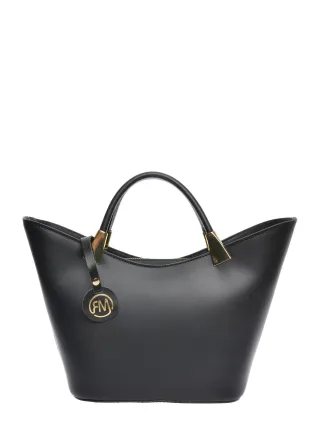 Roberta M Schwarz Rindsledertasche