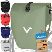 Valkental Fahrradtasche Gepäckträger wasserdicht & abschließbar, Gepäckträgertasche Fahrrad mit Großen Reflektoren 20L, 28L, 32L