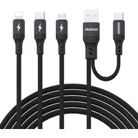 Dudao L3W USB-Kabel, USB-A, USB-C, USB-A, USB-C, 3-in-1 Ladekabel mit 66W und dualem Eingang