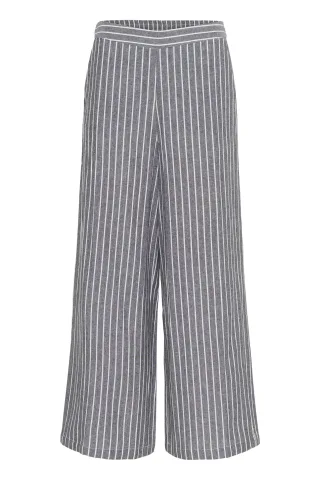 Casual Hose Casual fit Black Melange/White Stripe black white