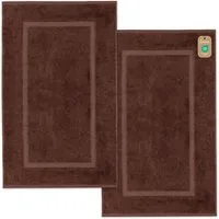 Lavea Badematte 2er Set Badeteppiche Elena Frottee 50x80 cm Badvorleger, 100% Baumwolle, 500 g/m² Frottier, weich & saugstark, pflegeleicht