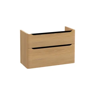 VitrA New Integra Round Waschtischunterschrank mit 2 Vollauszügen 97 x 45 x 65 cm Gold,70026 70026