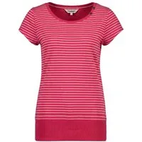 Alife & Kickin Rundhalsshirt Kurzarm mit feinem Streifenmuster, Scoop-Neck und Rippbund