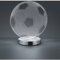 Reality Leuchten LED Tischleuchte Ball, mehrere Helligkeitsstufen, LED fest integriert, Farbwechsler, Tischlampe in Fussball-Optik, Lichtfarbe wechselbar 3000 bis 5000 K