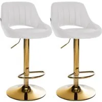 CLP Barhocker Milet (Set, 2er), Kunstleder, höhenverstellbar und drehbar