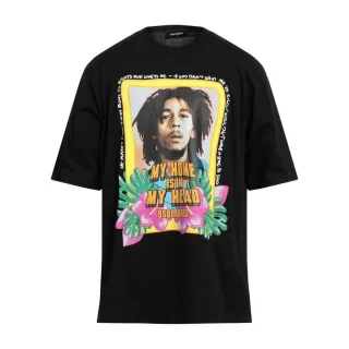 DSquared2 Unisex Erwachsene Mein Zuhause Ist In Meinem Kopf Bob Marley T-Shirt (Schwarz)