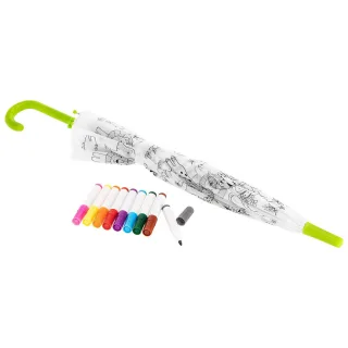 Regenschirm zum Bemalen "Dschungel" inkl. 9 Farben