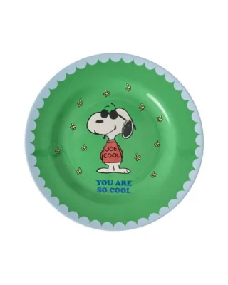Rice Melamin Teller mit Snoopy Print, grün