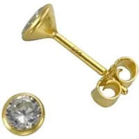 Firetti Paar Ohrstecker Schmuck Geschenk Silber 925 Ohrschmuck Solitär, mit Zirkonia (synth)