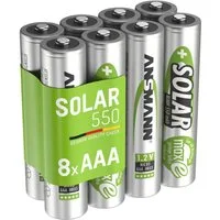 ANSMANN AG Akku AAA Micro 550mAh 1,2V NiMH, 8 Stück - wiederaufladbar mit maxE Akku